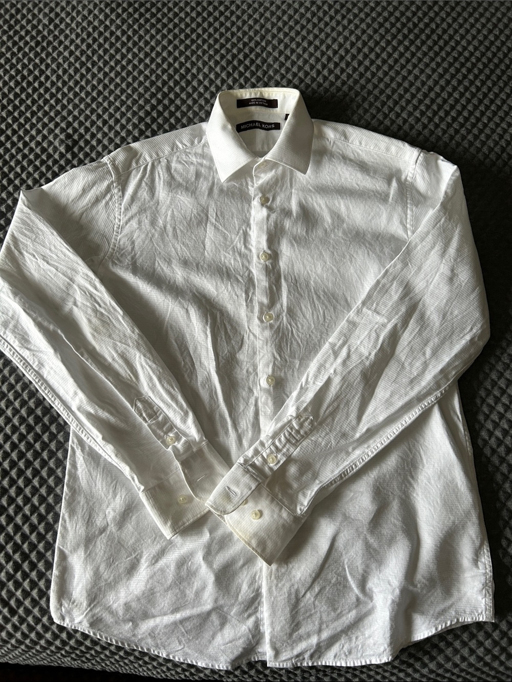 Michael Kors White Boys' Long-Sleeve Button Down Shirt